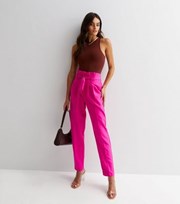 New Look Bright Pink Paperbag Trousers